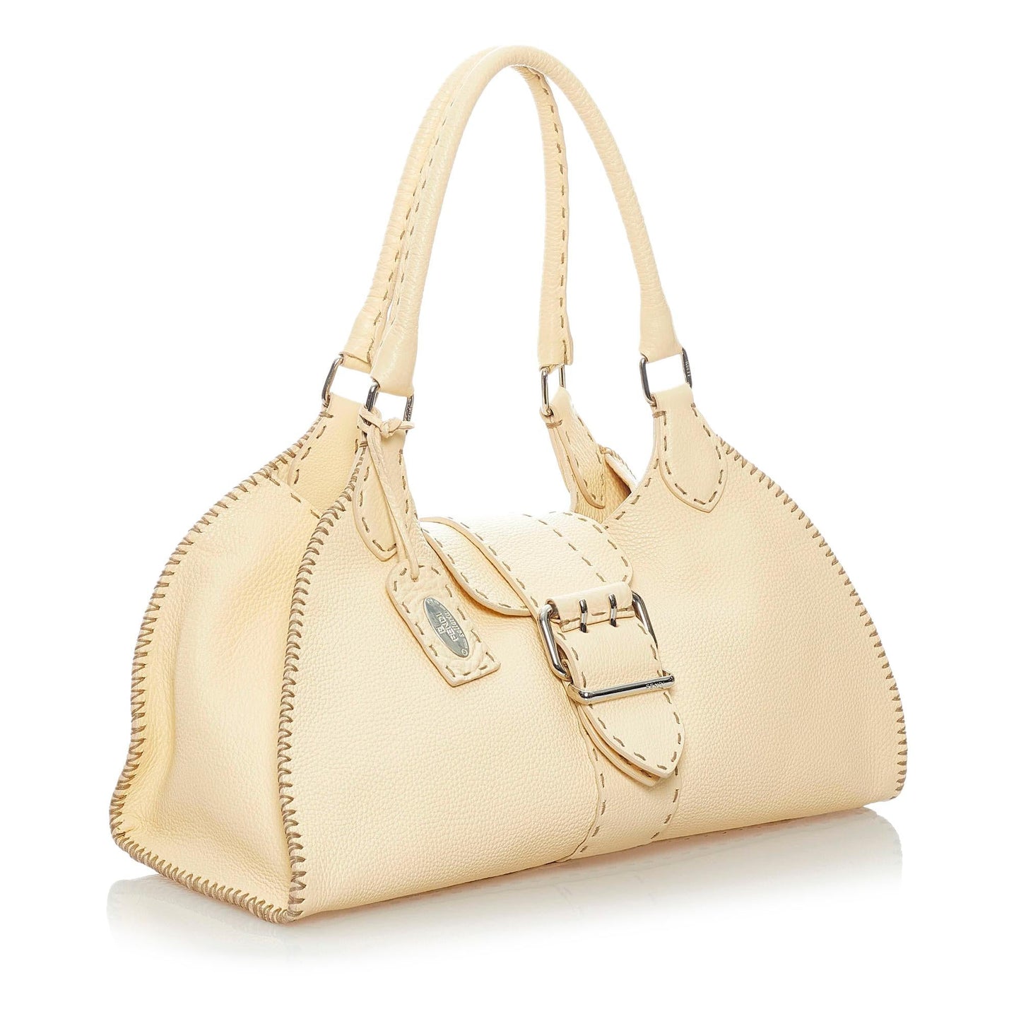 Fendi Selleria Sporty Leather Shoulder Bag (33592)