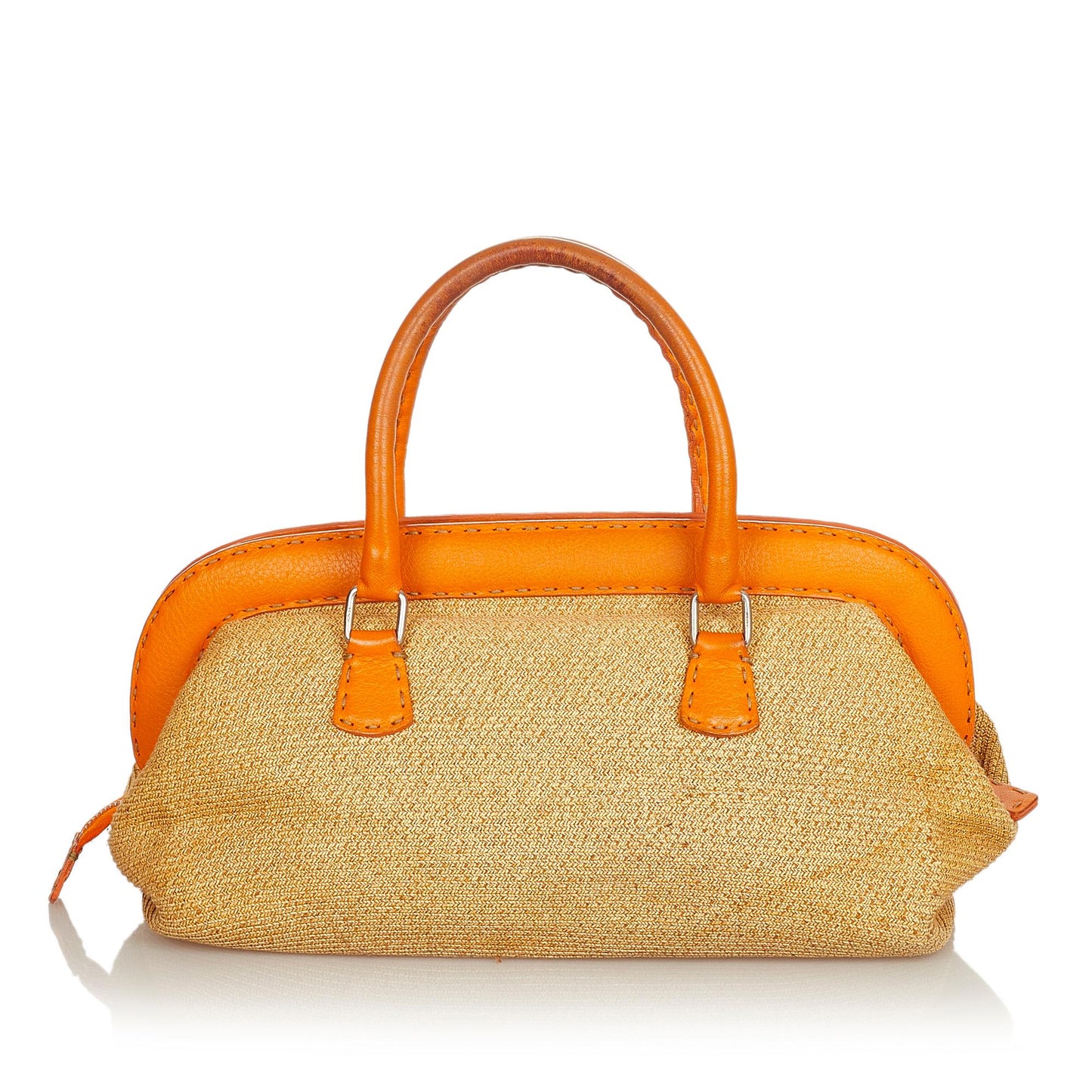 Fendi Selleria Straw Handbag (25887)