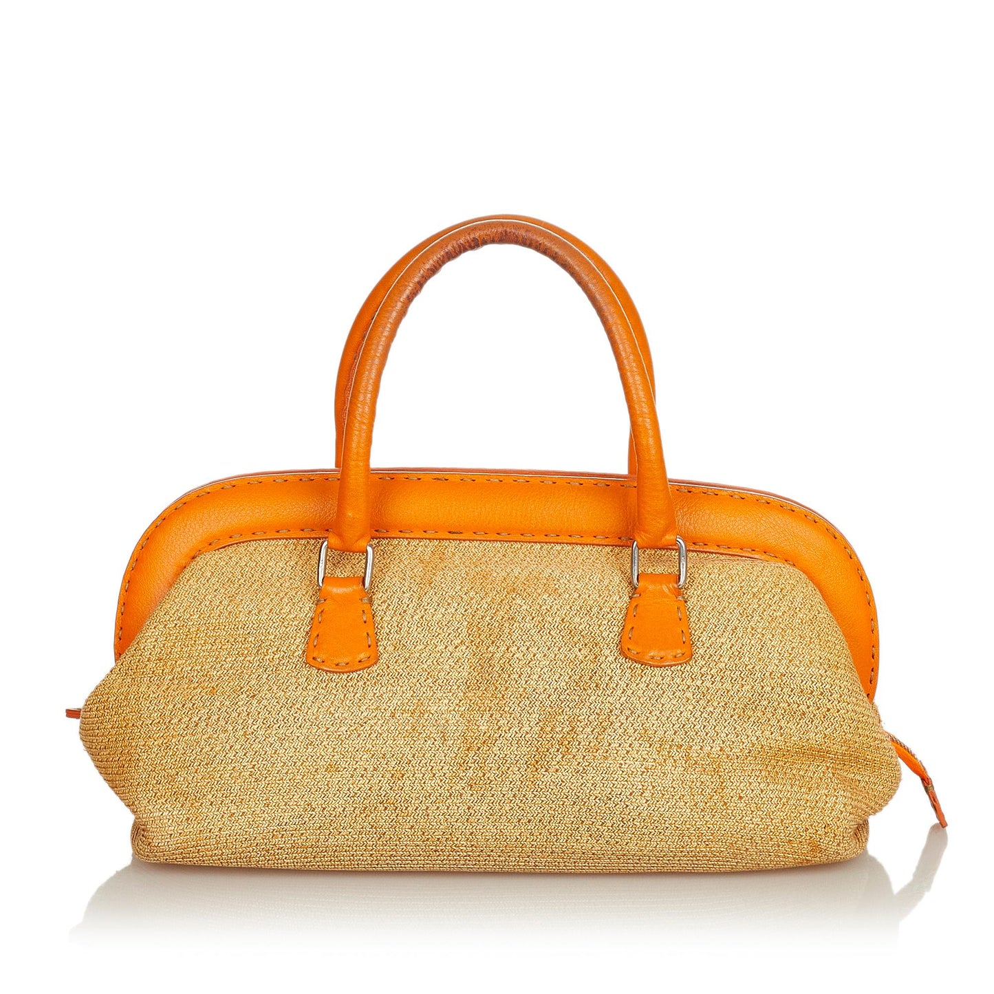 Fendi Selleria Straw Handbag (25887)