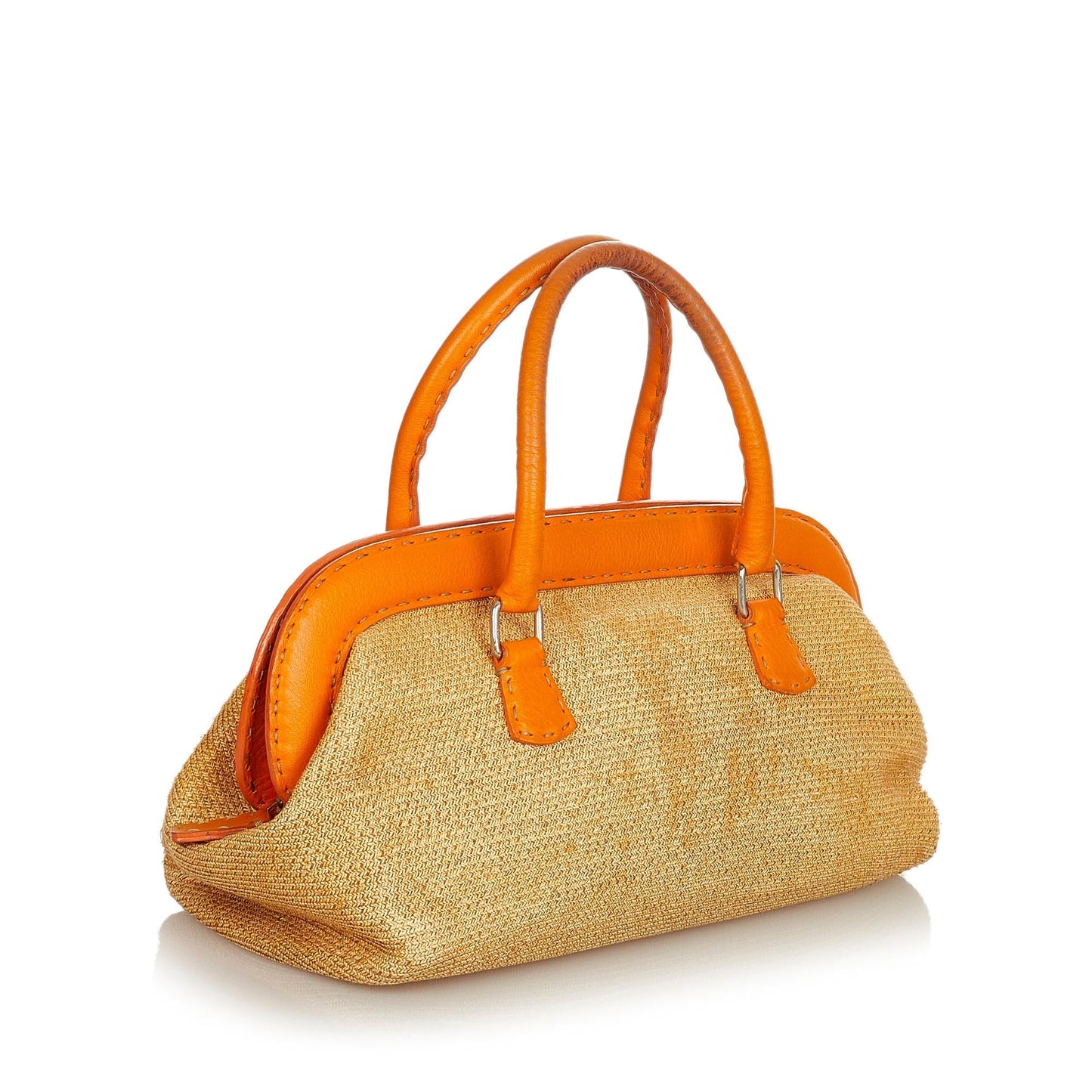 Fendi Selleria Straw Handbag (25887)