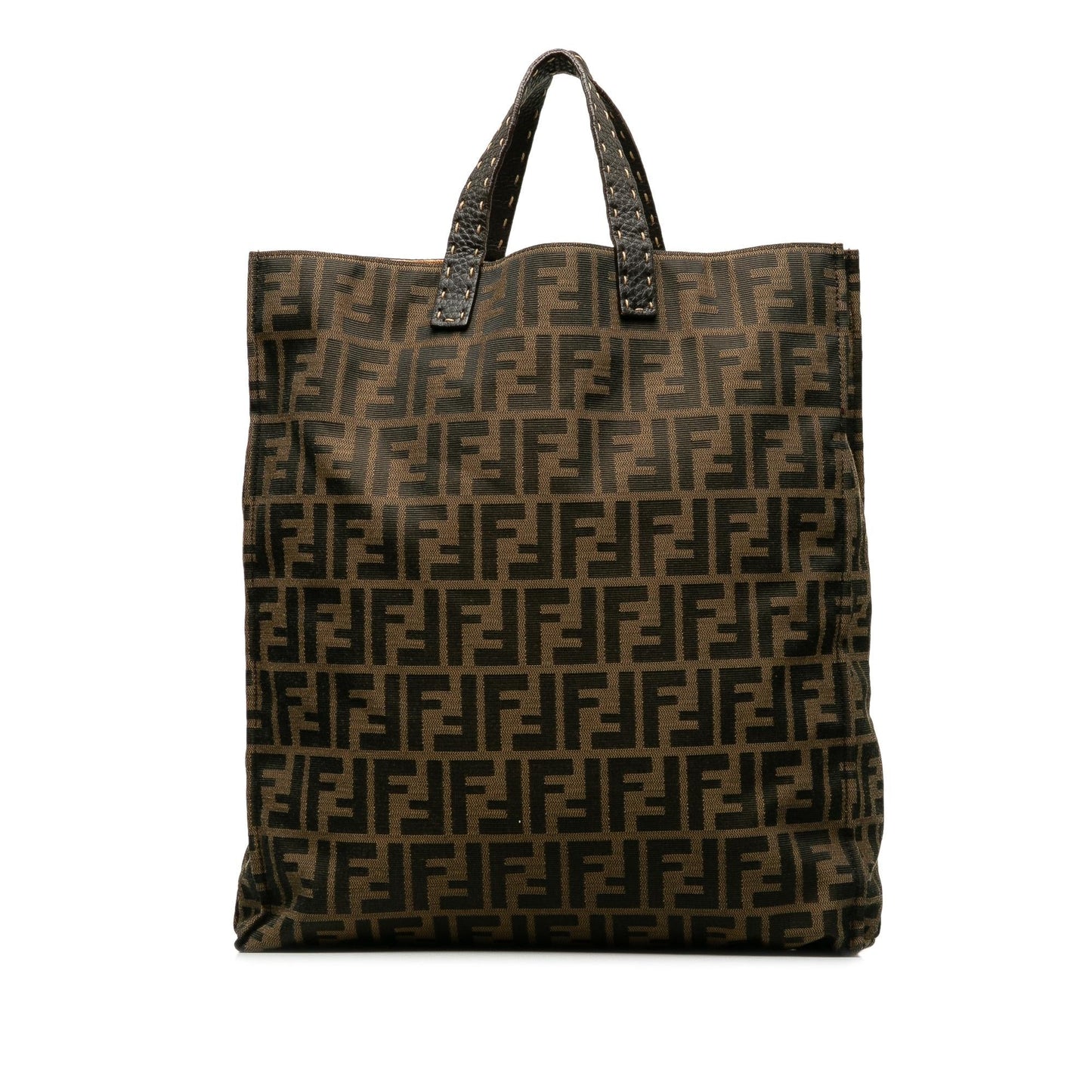 Fendi Selleria Trimmed Zucca Vertical Tote (AXod86)
