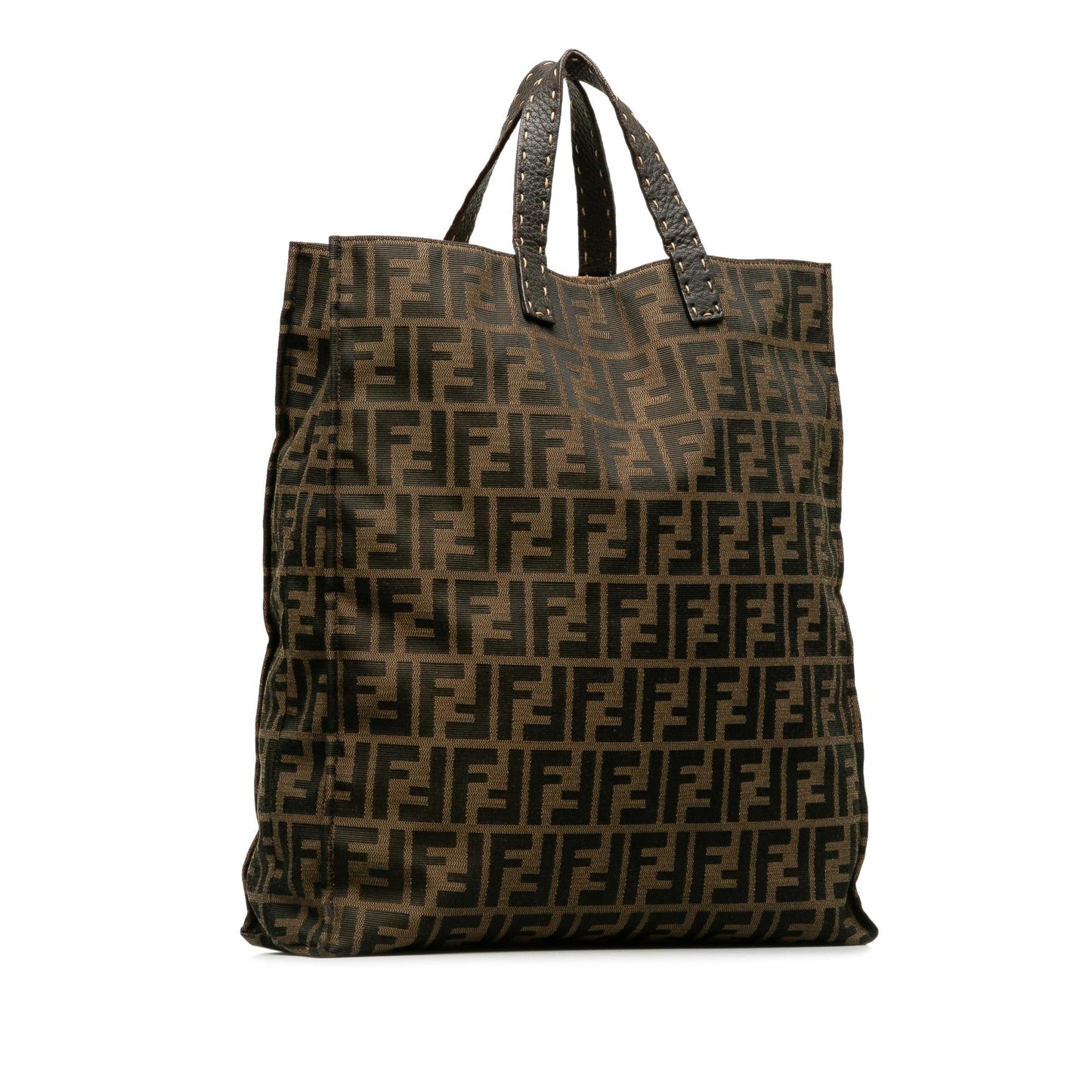 Fendi Selleria Trimmed Zucca Vertical Tote (AXod86)