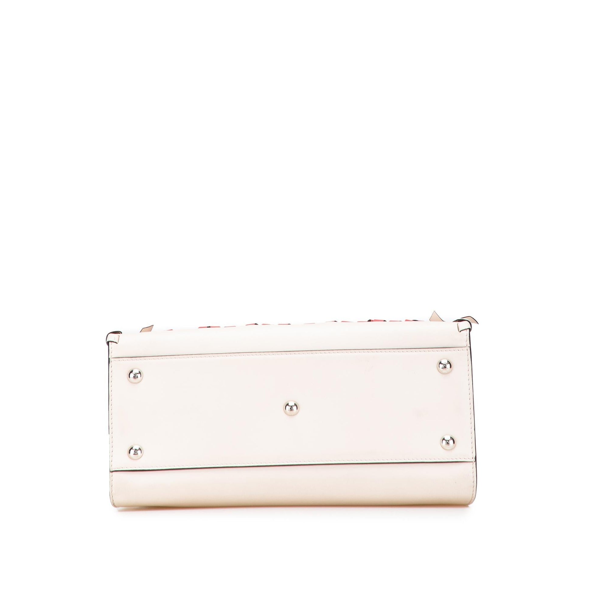Fendi Small Bicolor Calfskin Whipstitch Runway Satchel