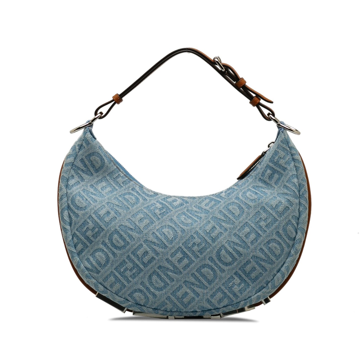 Fendi Small Denim Zucca Fendigraphy Hobo (rb2j9e)