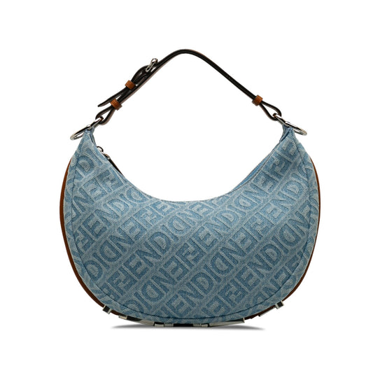 Fendi Small Denim Zucca Fendigraphy Hobo (rb2j9e)