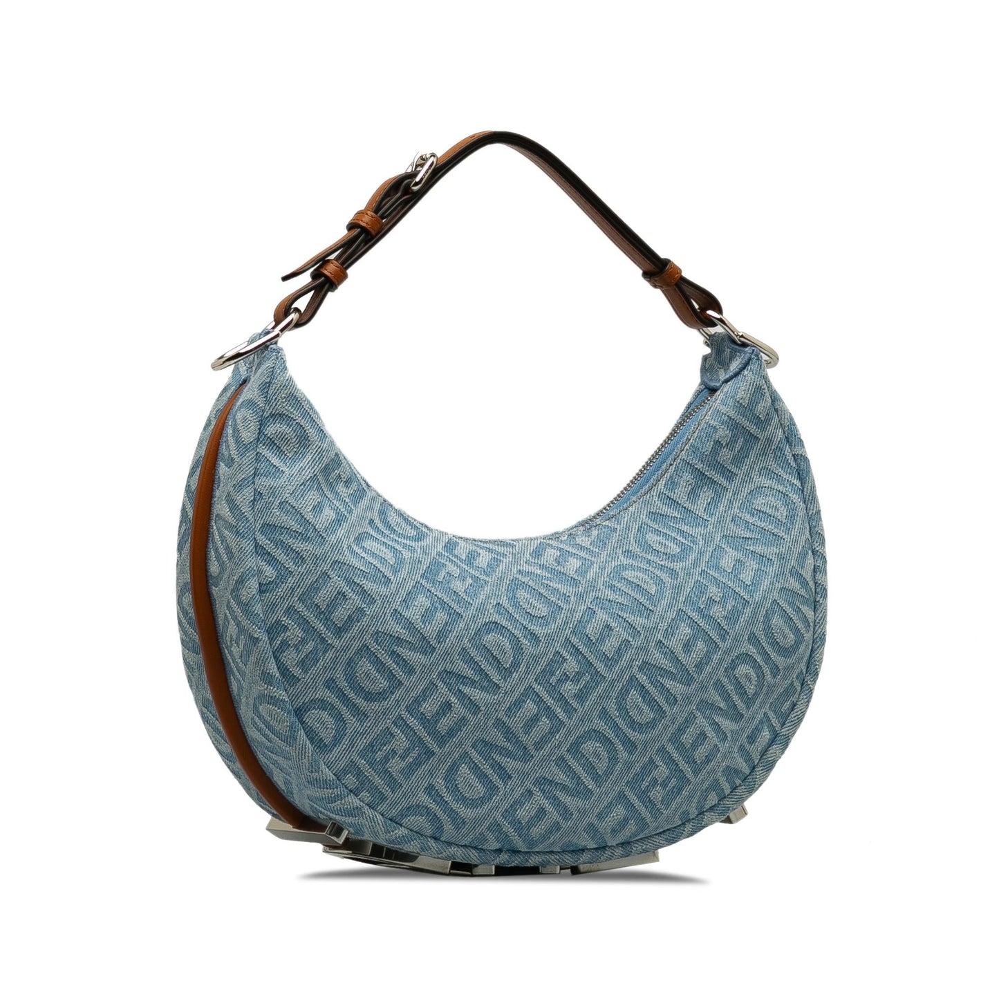 Fendi Small Denim Zucca Fendigraphy Hobo (rb2j9e)