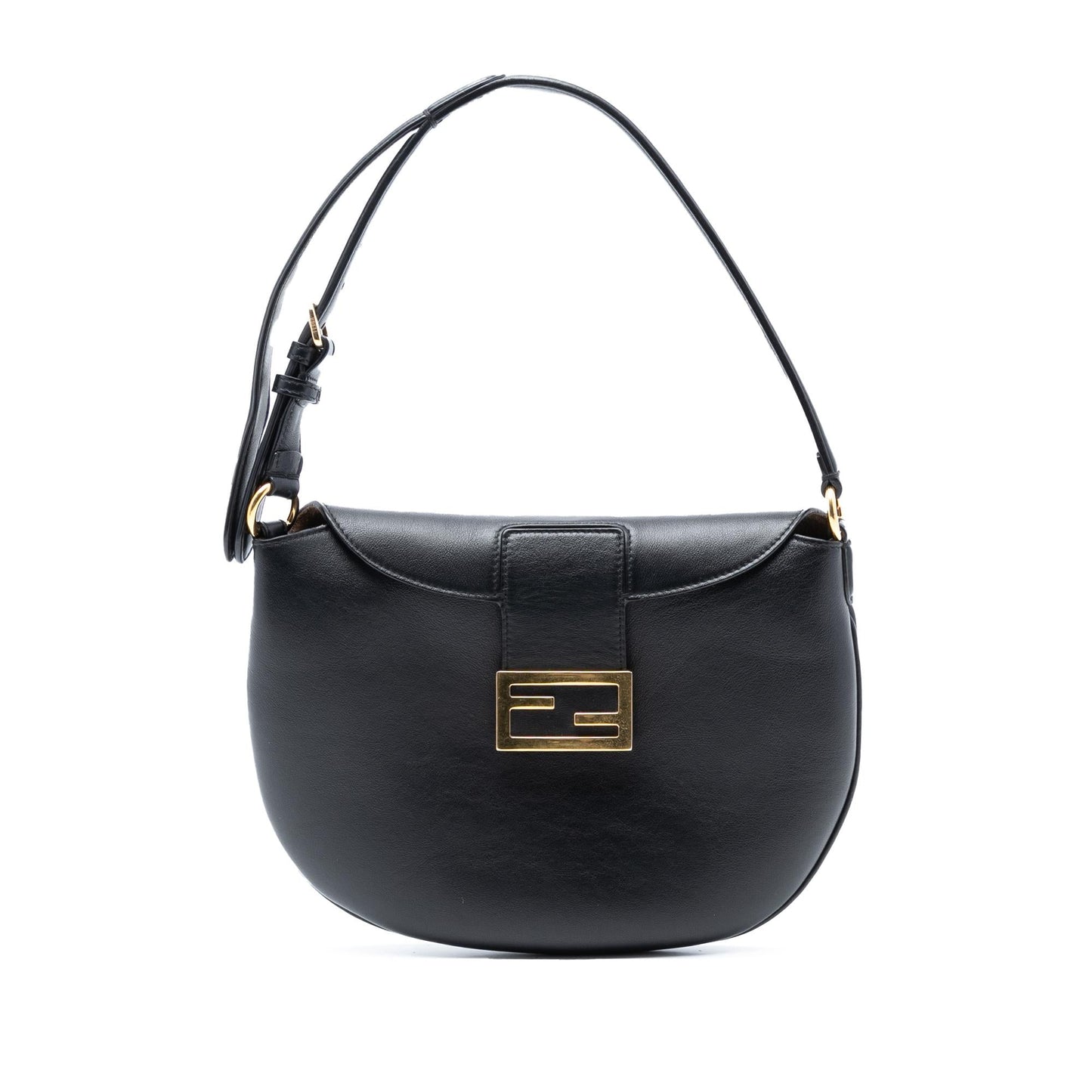 Fendi Small Leather Croissant Hobo Bag