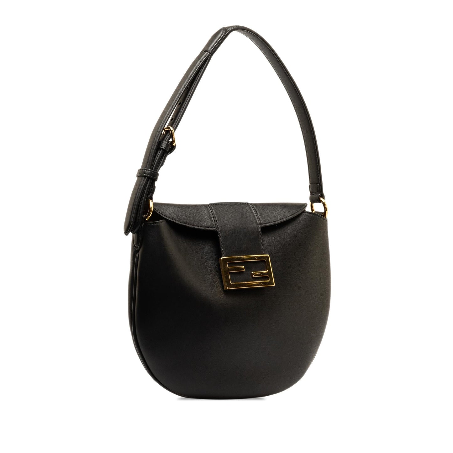 Fendi Small Leather Croissant Hobo (DNdErr)