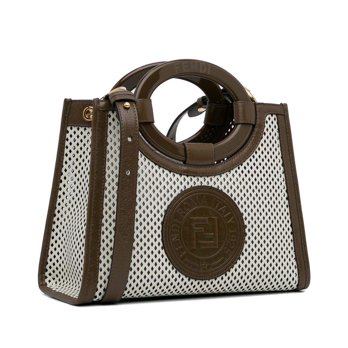 Fendi Small Perforated Runaway Tote Bag (cYlvjD)