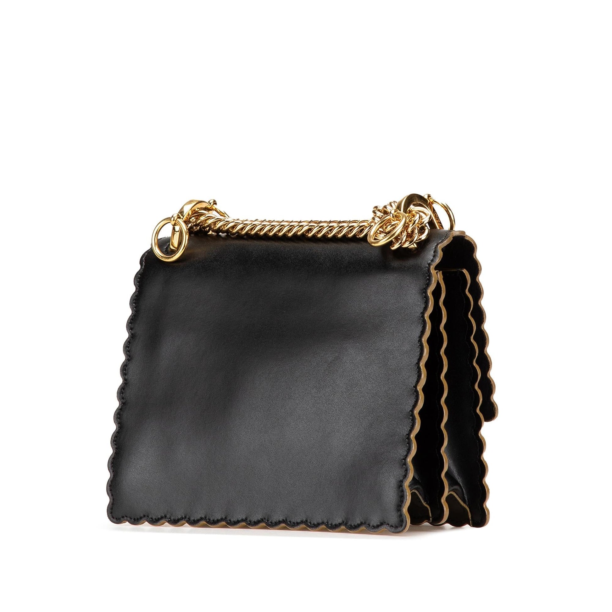 Fendi Small Scalloped Leather Kan I Crossbody