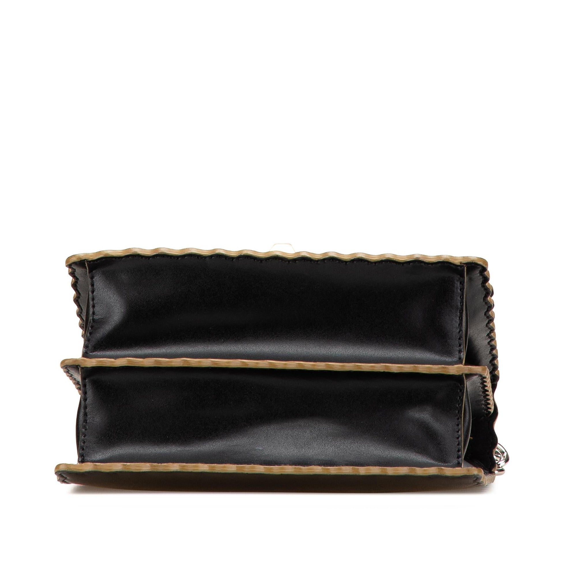 Fendi Small Scalloped Leather Kan I Crossbody