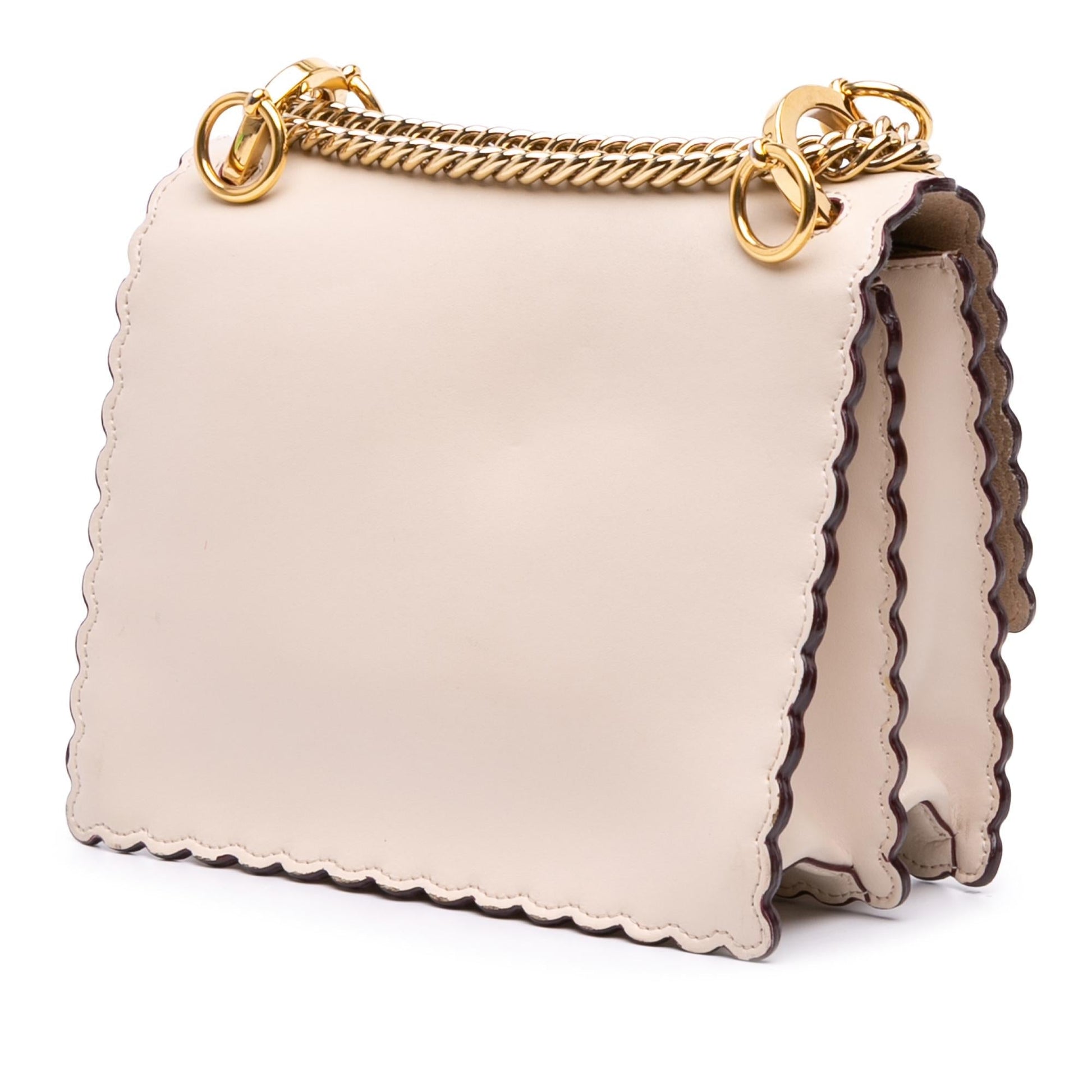 Fendi Small Scalloped Leather Kan I Crossbody