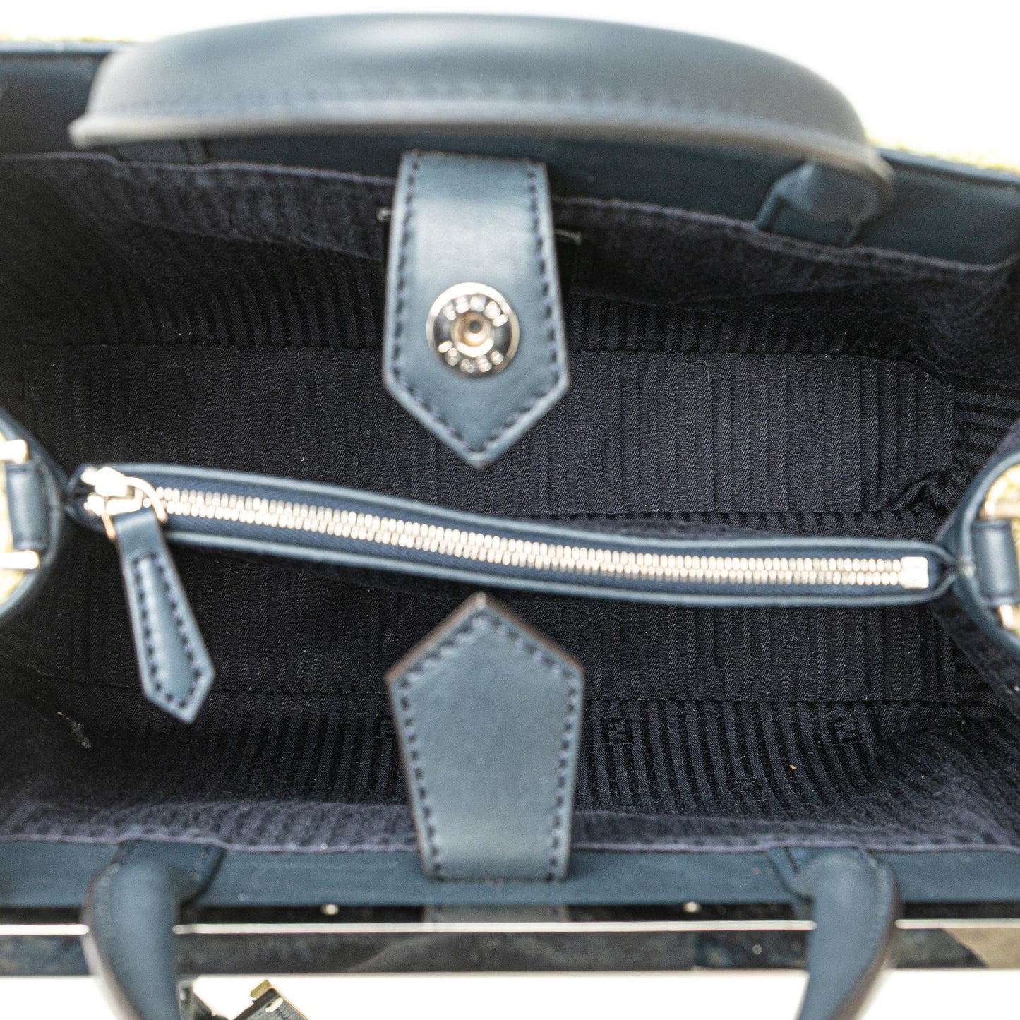 Fendi Zucca Canvas Convertible Baguette Satchel