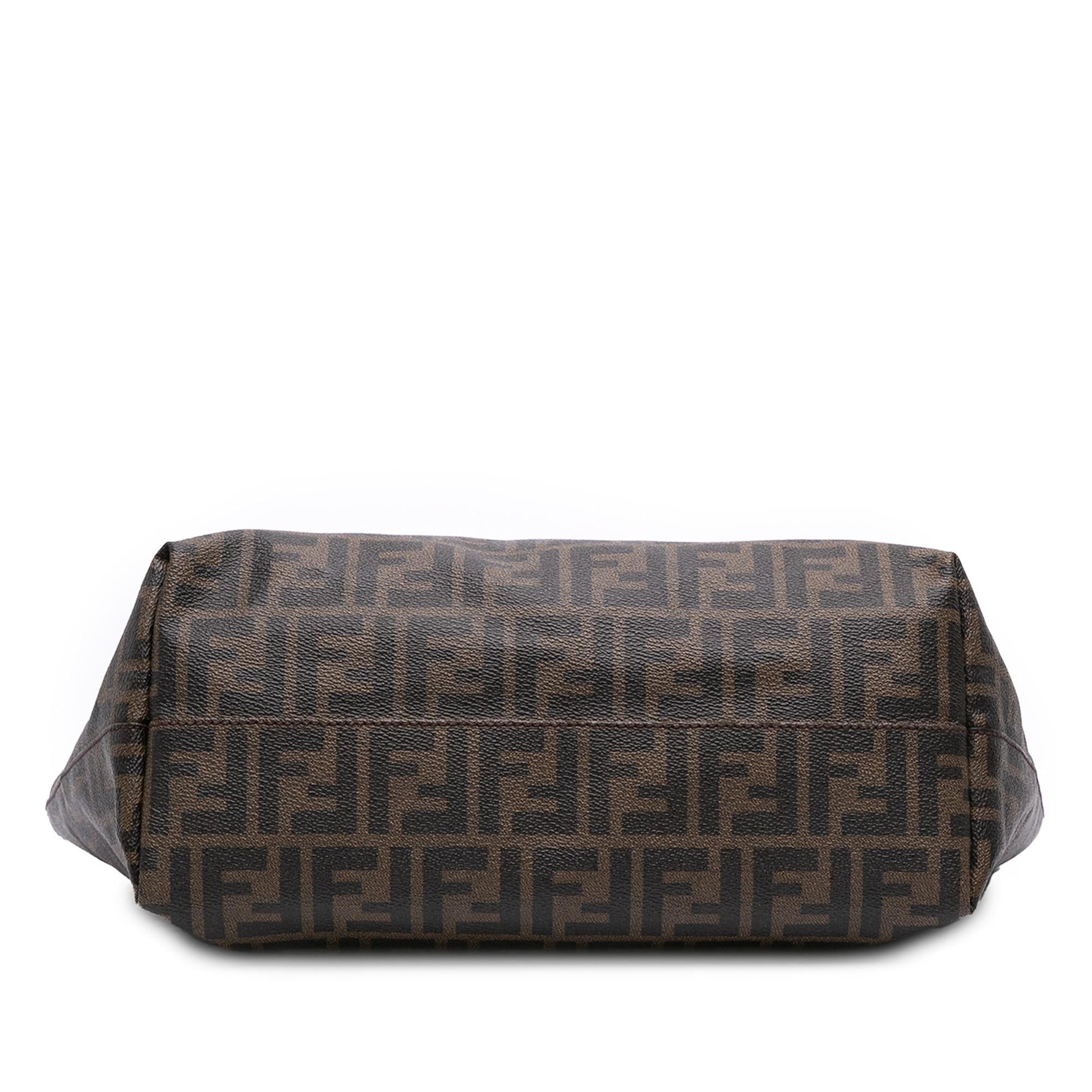 Fendi Zucca Canvas Push Lock Box Handbag
