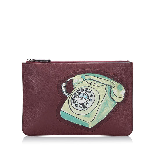 Fendi Telephone Leather Clutch (xvNet2)