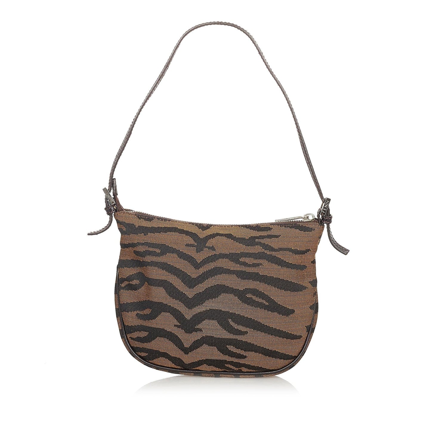 Fendi Tiger Print Canvas Shoulder Bag (24872)