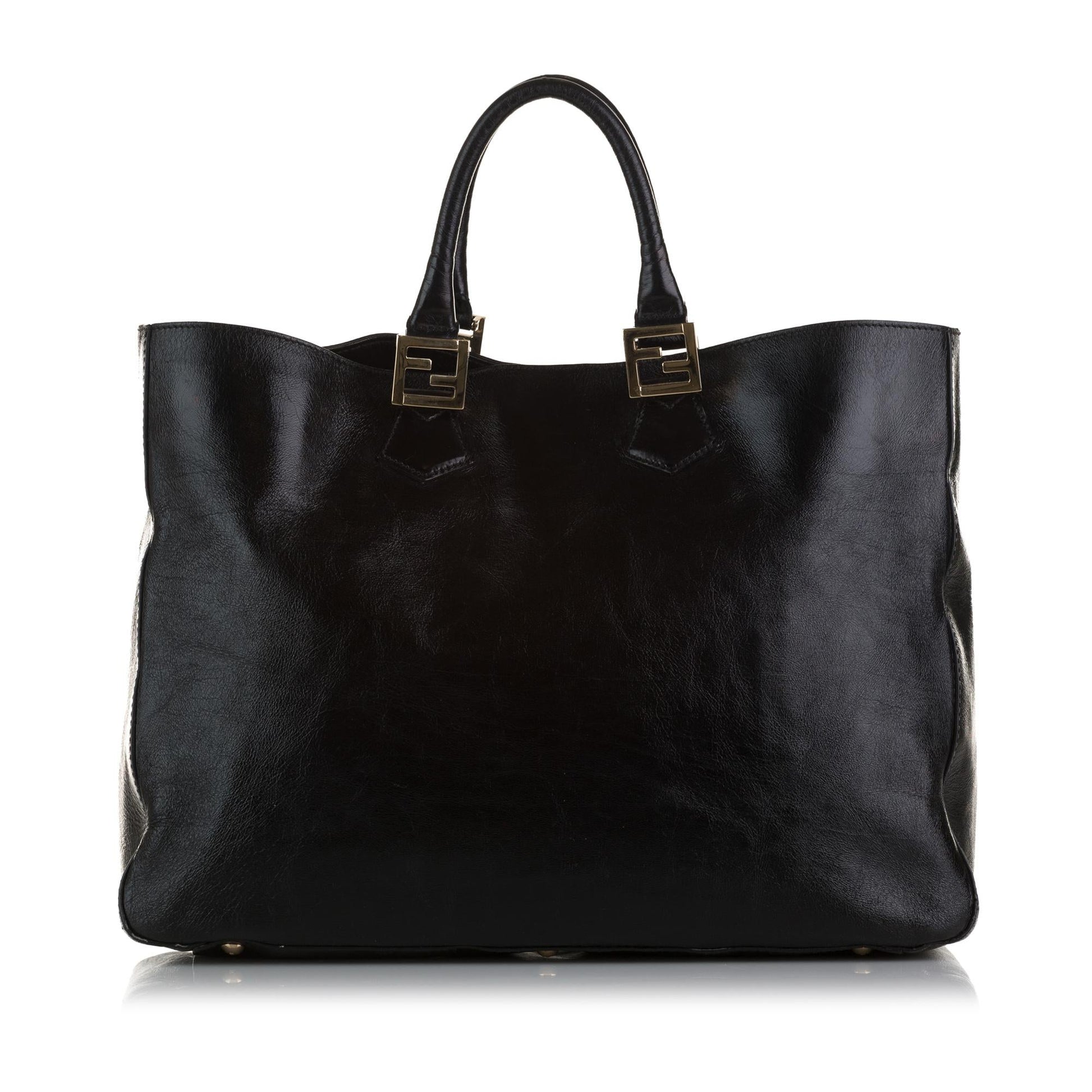 Fendi Twins Leather Tote Bag