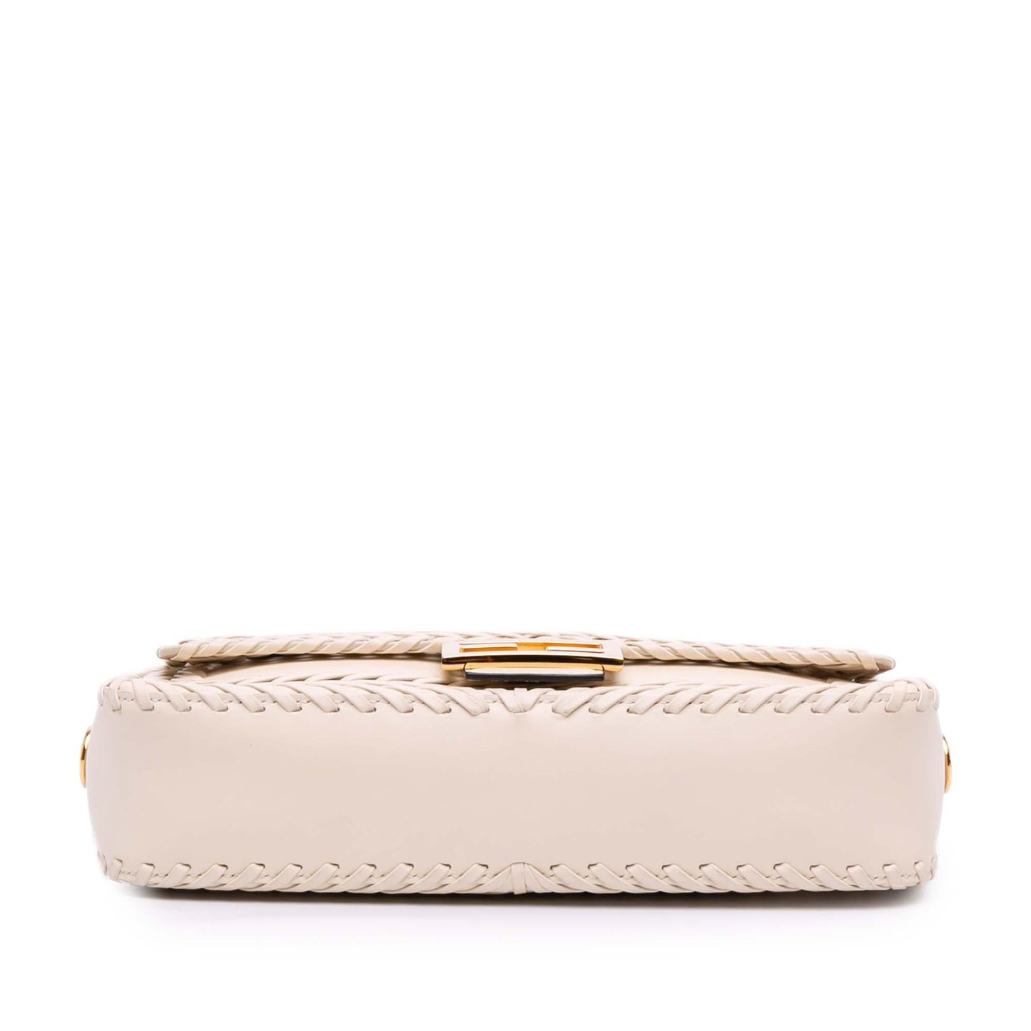 Fendi Zucca Embroidered Canvas Baguette Satchel