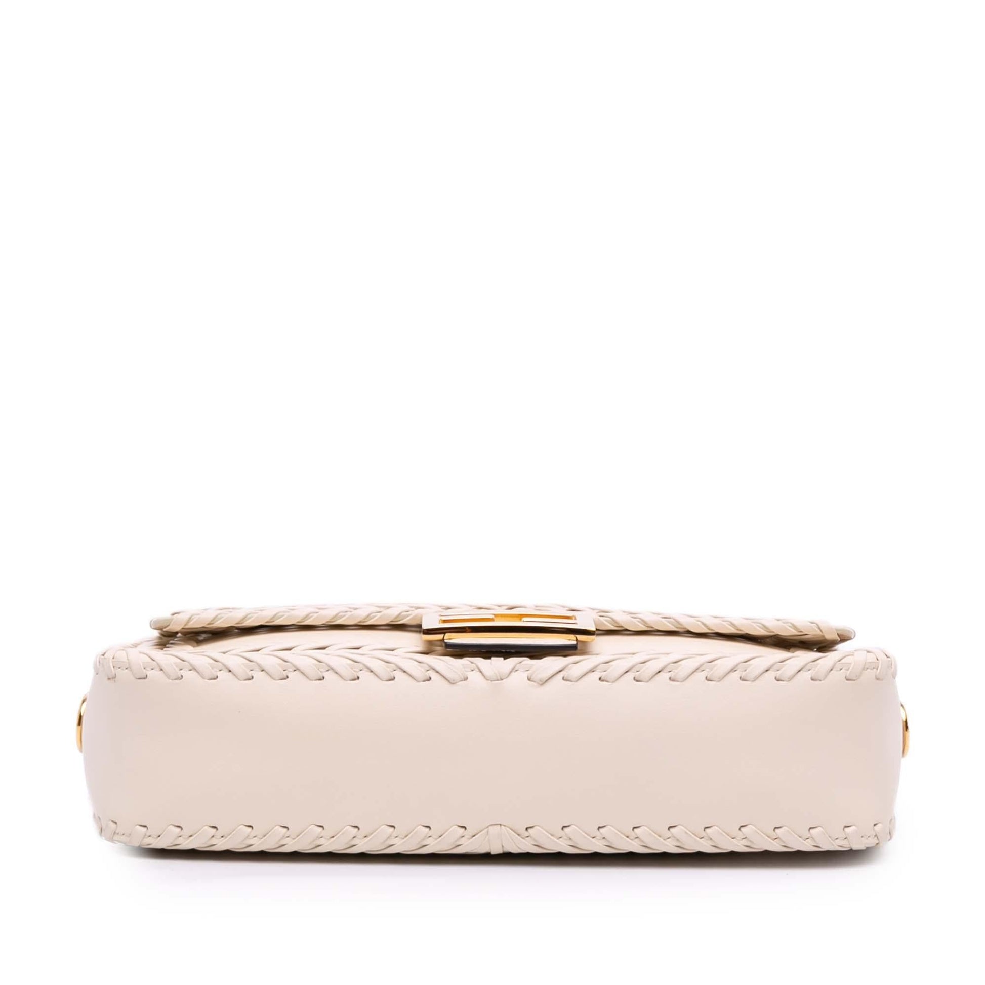 Fendi Zucca Embroidered Canvas Baguette Satchel