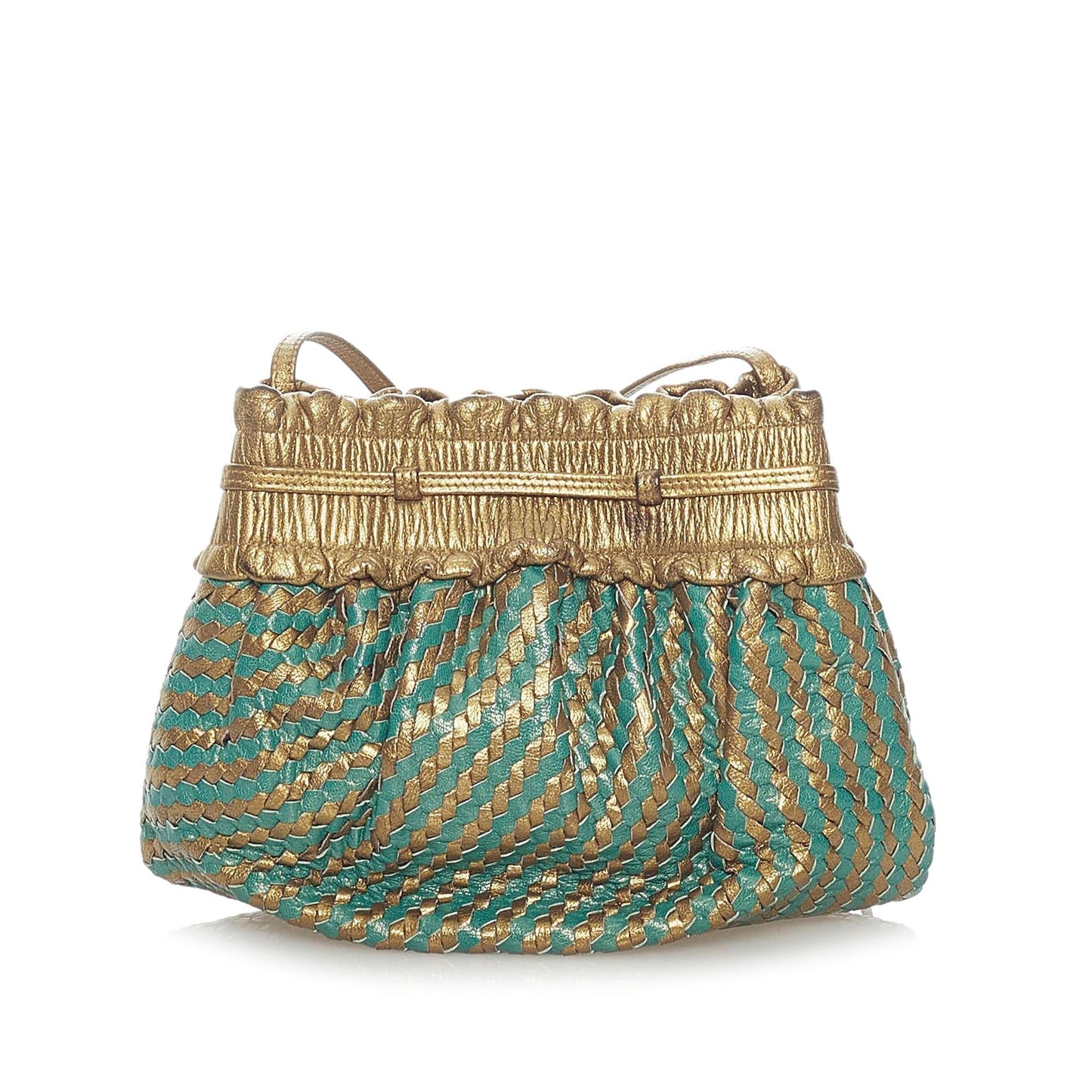 Fendi Woven Leather Bucket Bag (33268)