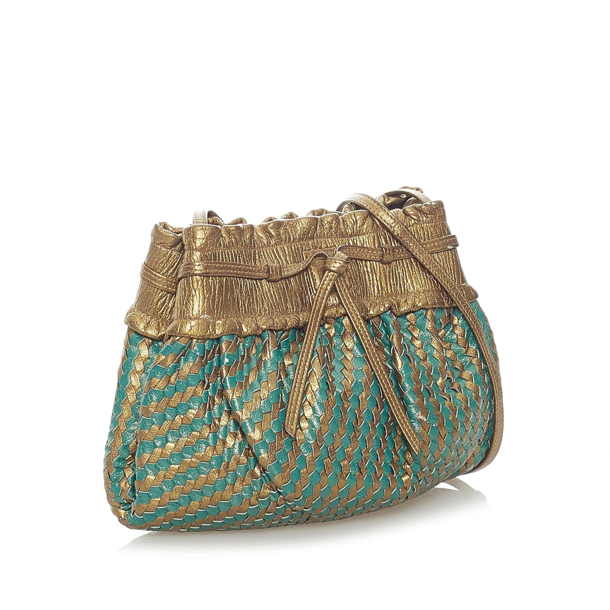 Fendi Woven Leather Bucket Bag