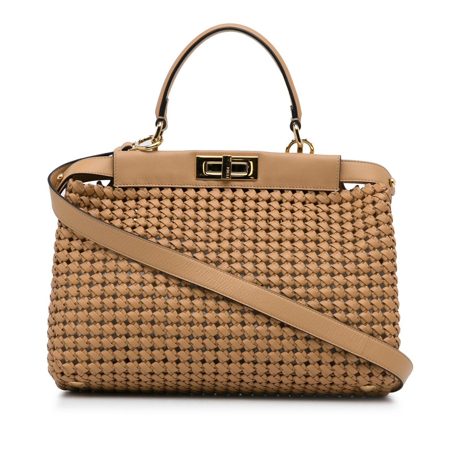 Fendi Woven Peekaboo Satchel (7Fz4ti)