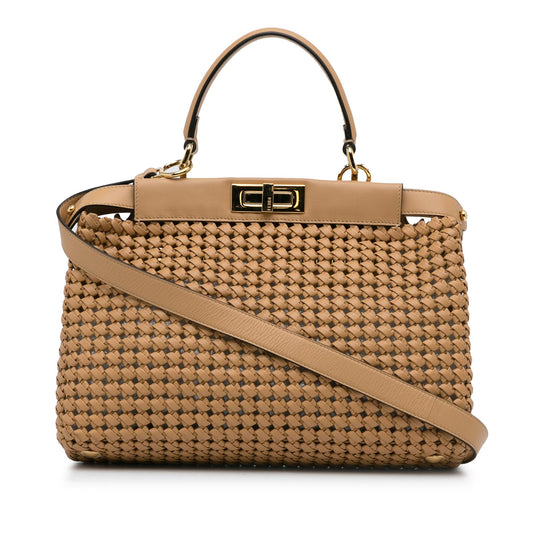 Fendi Woven Peekaboo Satchel (7Fz4ti)