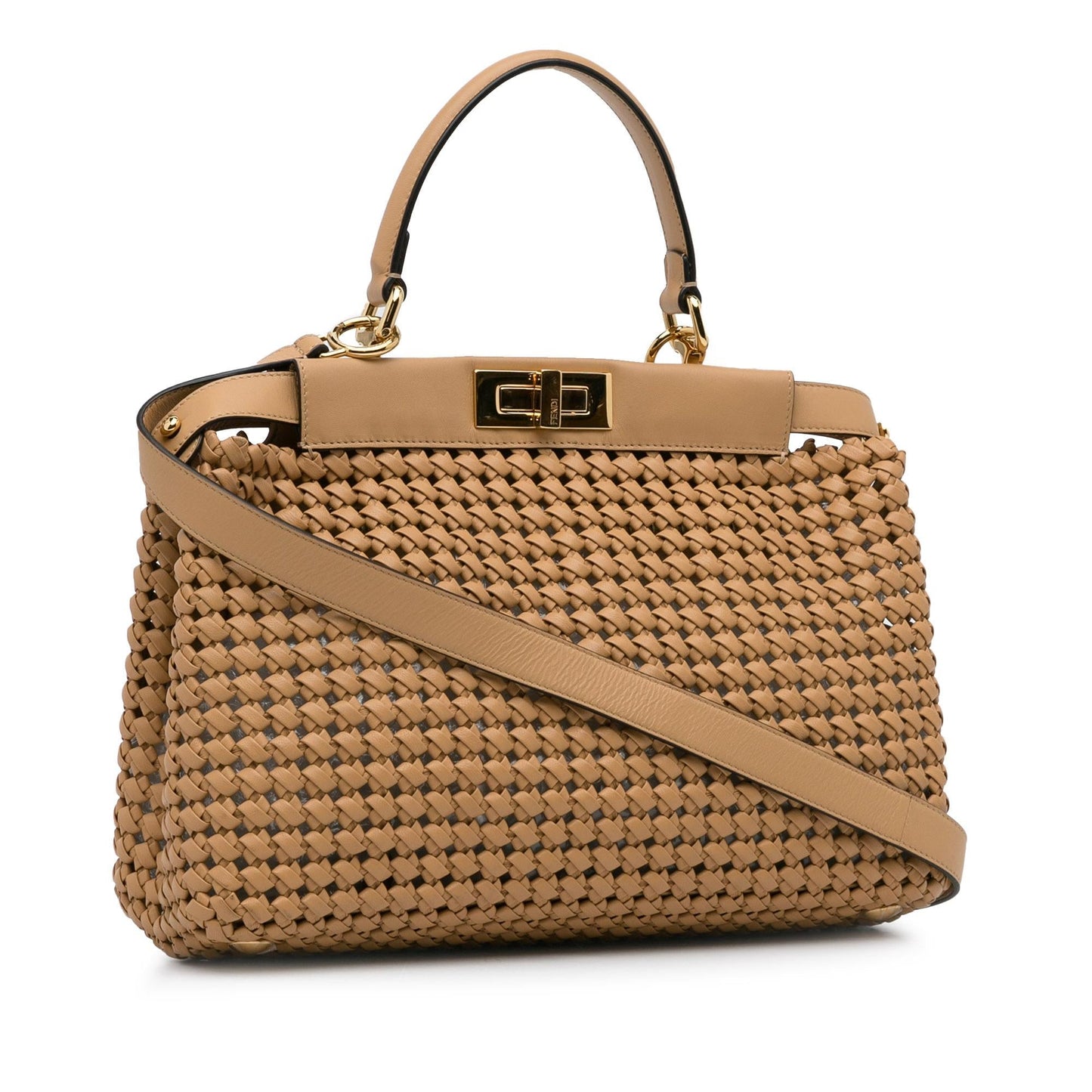 Fendi Woven Peekaboo Satchel (7Fz4ti)
