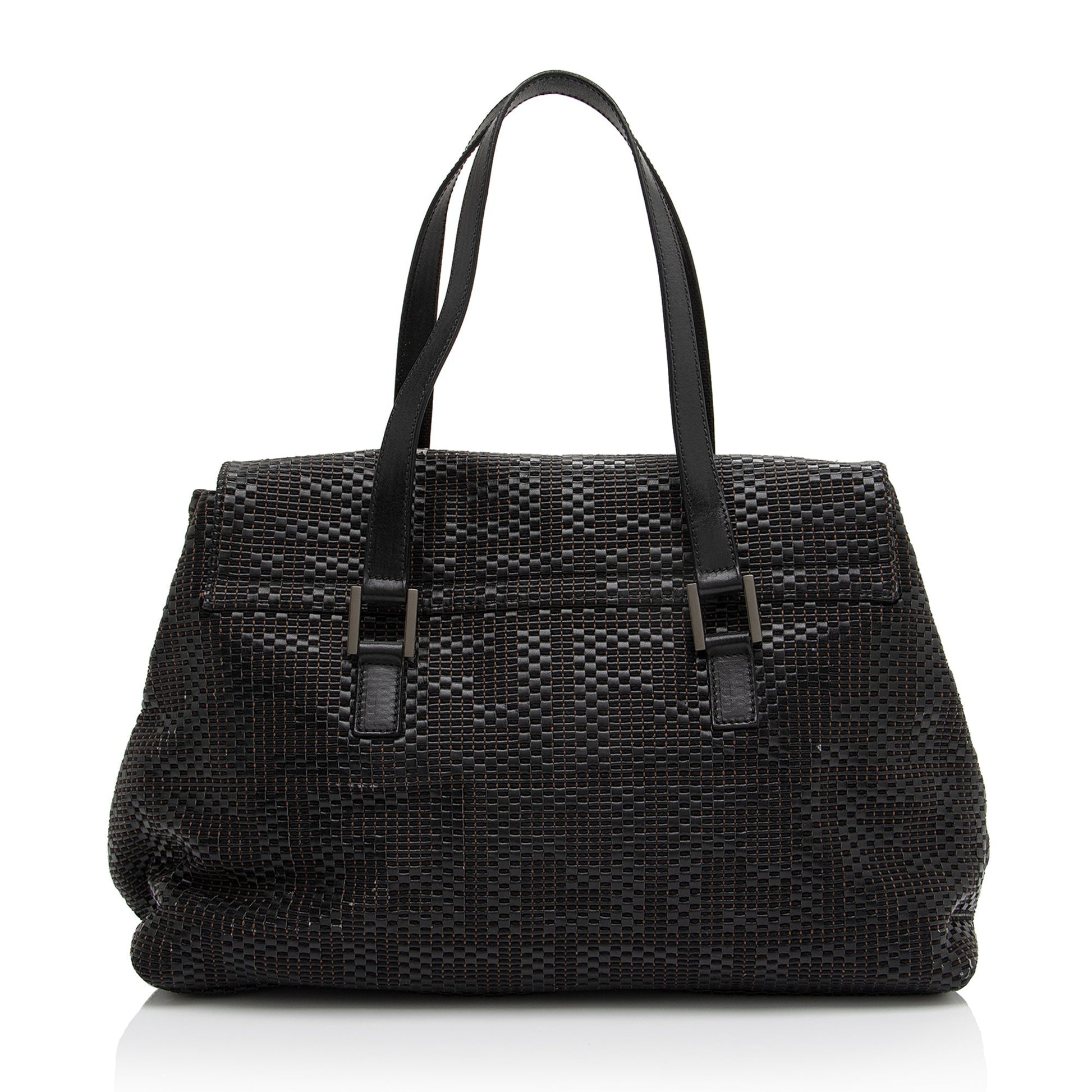 Fendi Woven Zucca Leather Forever Large Shoulder Bag