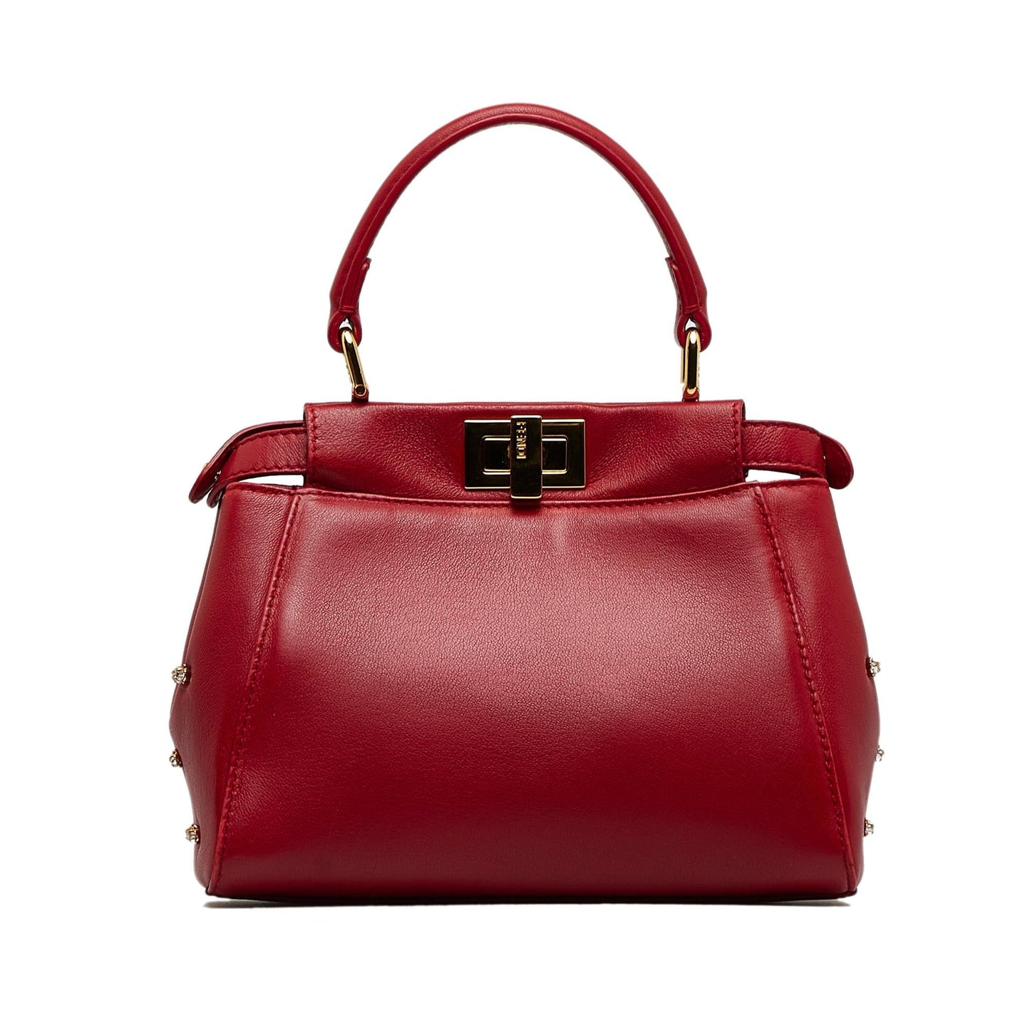 Fendi XS Studded Crystal Stars Peekaboo Iconic Satchel (qwNGea)