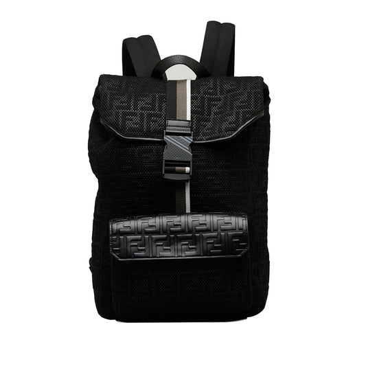 Fendi Zucca Buckle Flap Backpack (CXXC0L)