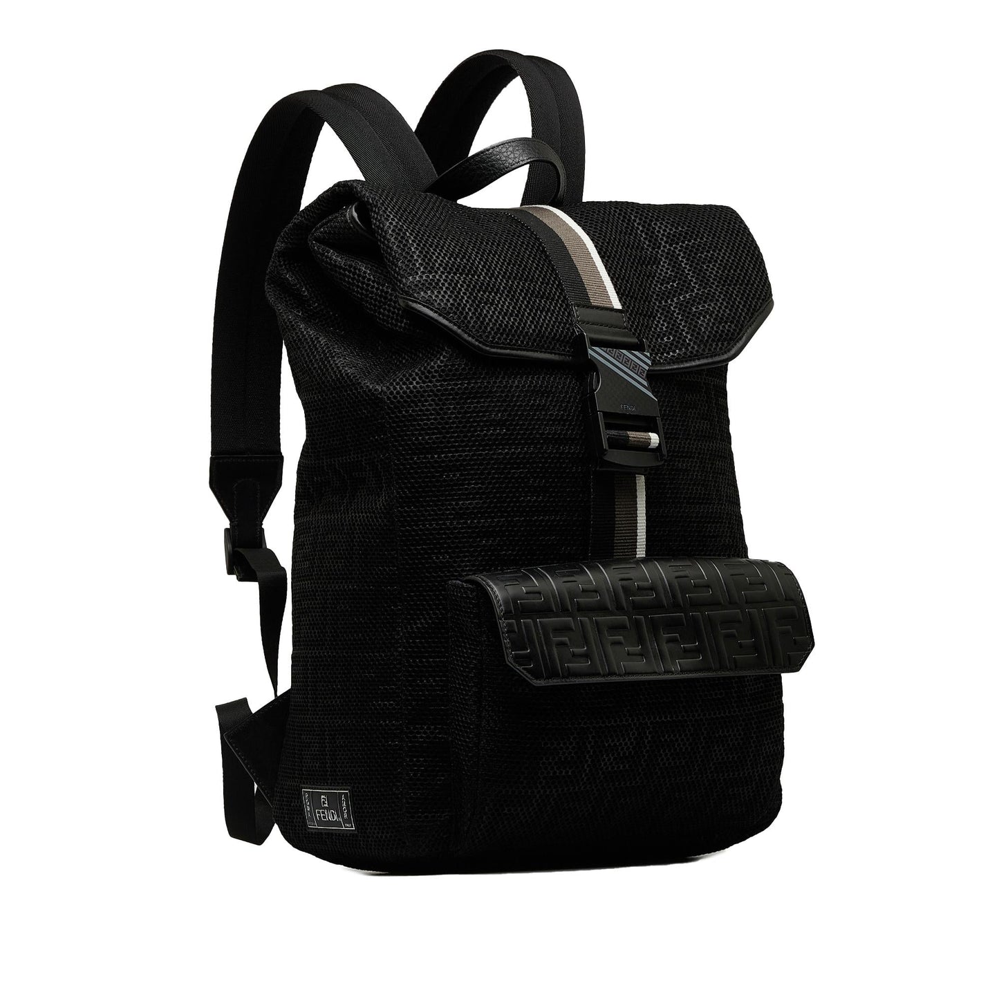 Fendi Zucca Buckle Flap Backpack (CXXC0L)