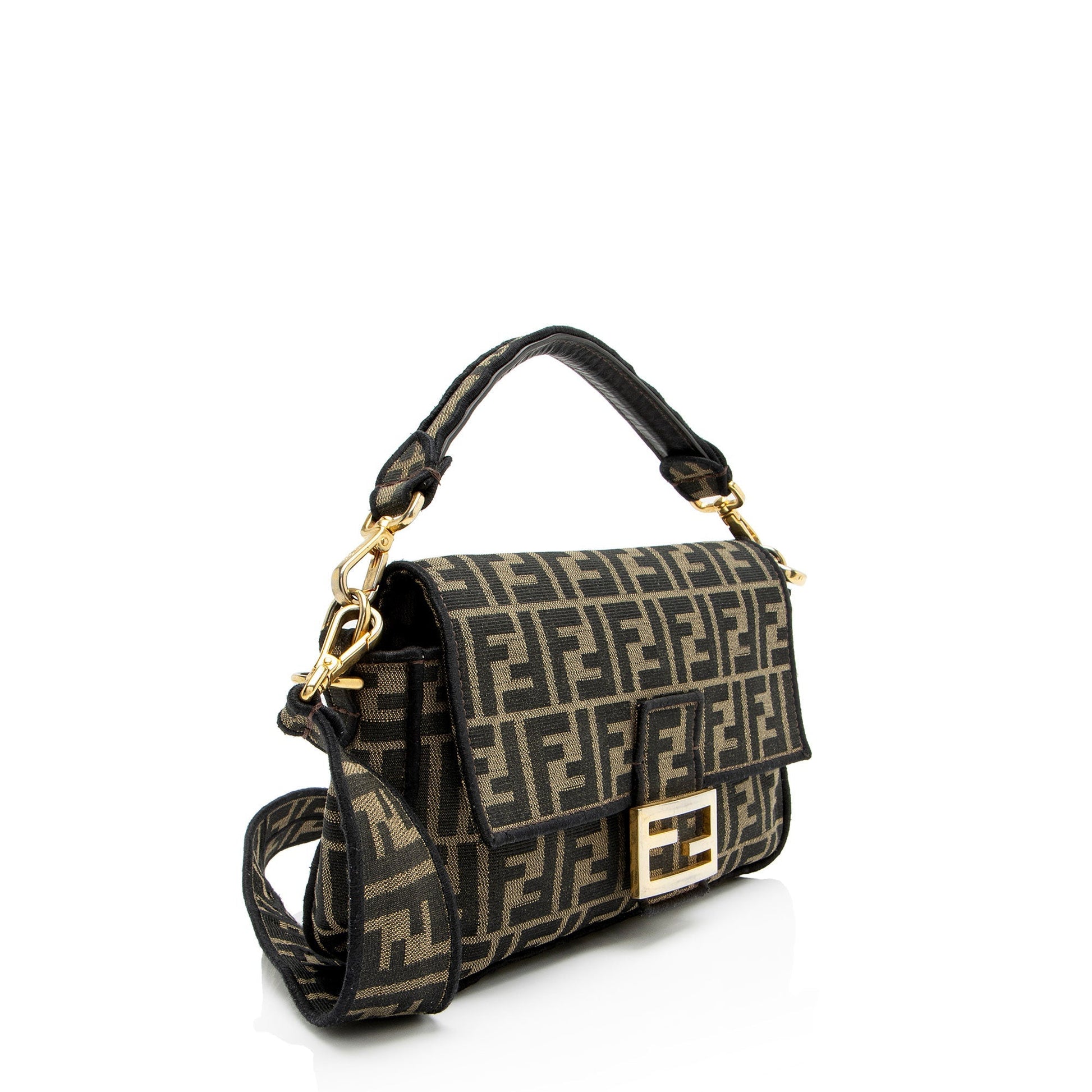 Fendi Leather Devil Trapezio Small Satchel