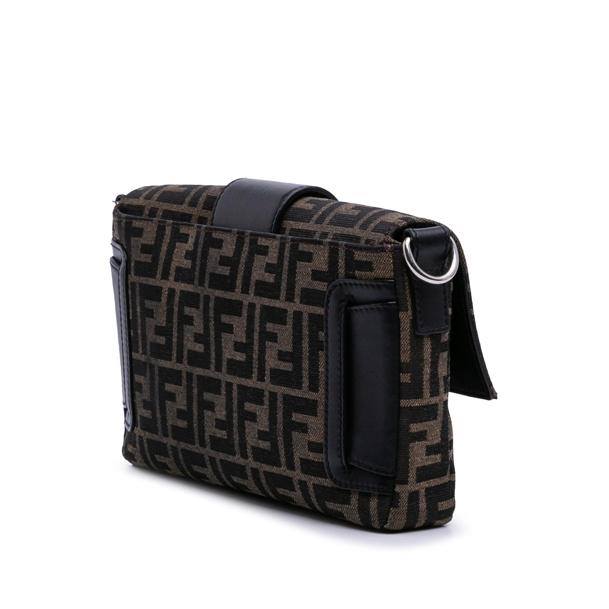 Fendi Zucca Canvas Convertible Baguette Satchel