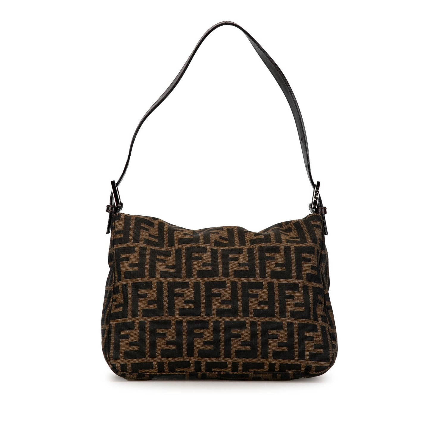 Fendi Zucca Canvas Double Flap Shoulder Bag (BZYeGl)