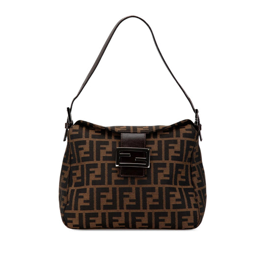 Fendi Zucca Canvas Double Flap Shoulder Bag (5160t3)