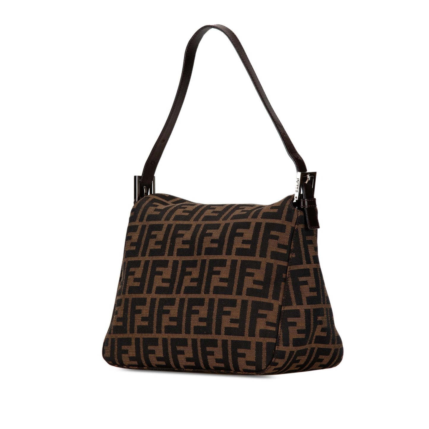 Fendi Zucca Canvas Double Flap Shoulder Bag (5160t3)