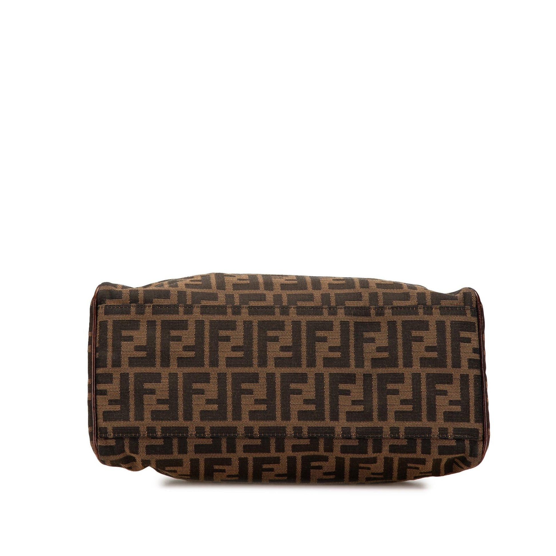 Fendi Zucca Raffia Roll Tote