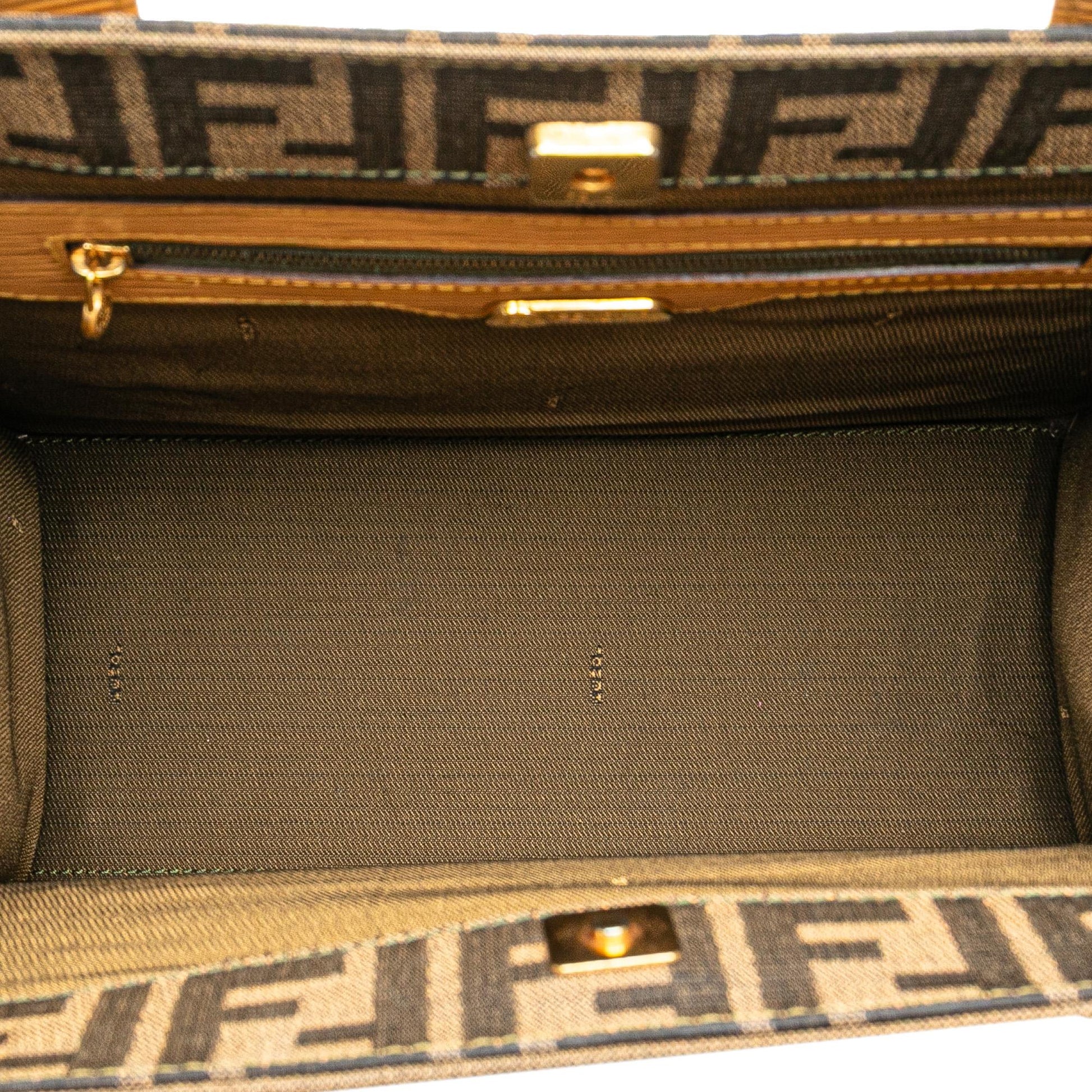 Fendi Zucca Canvas Front Pocket Tote