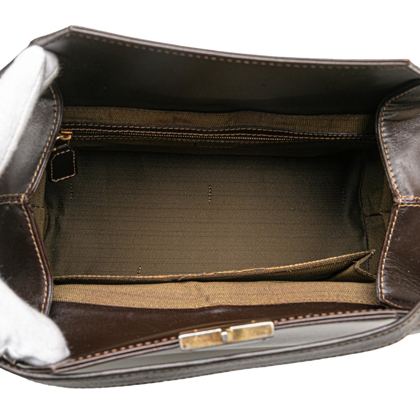 Fendi Leather Ribbon Pearl Lace Up Liberty Small Kan I Shoulder Bag