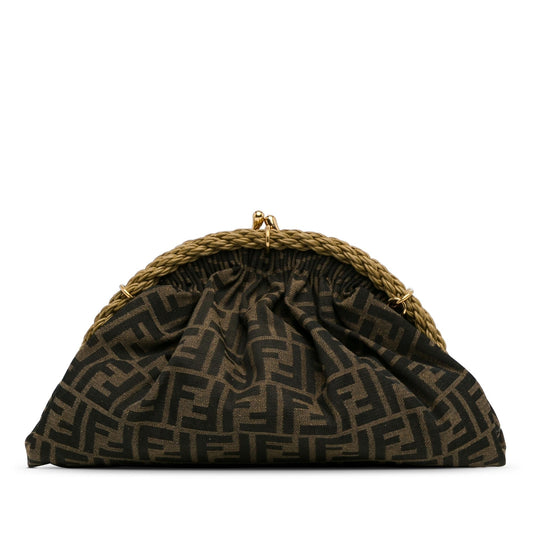 Fendi Zucca Canvas Shell Clutch (EBnBJ0)