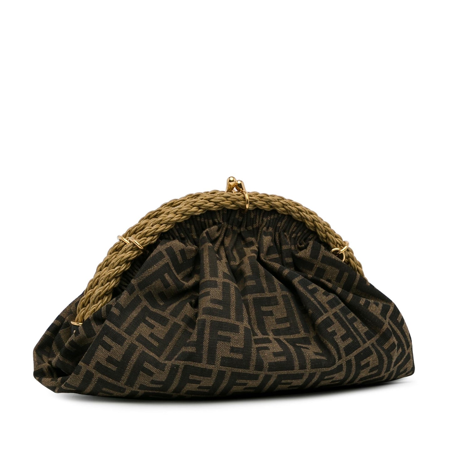 Fendi Zucca Canvas Shell Clutch (EBnBJ0)