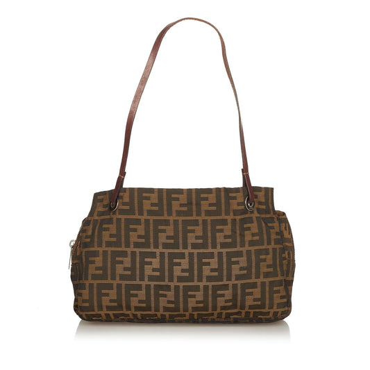 Fendi Zucca Canvas Shoulder Bag (26289)