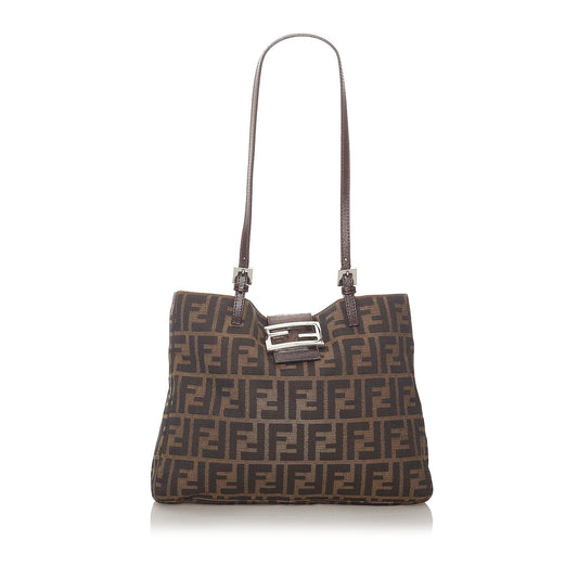 Fendi Zucca Canvas Shoulder Bag (28055)
