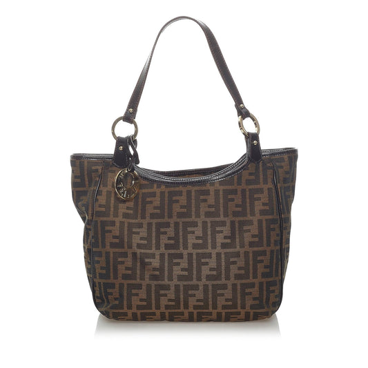 Fendi Zucca Canvas Shoulder Bag (33151)