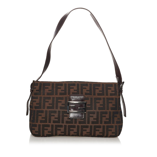 Fendi Zucca Canvas Shoulder Bag (33332)