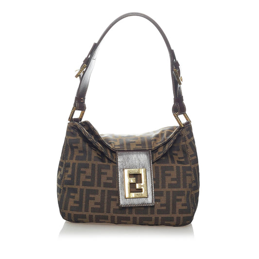 Fendi Zucca Canvas Shoulder Bag (33334)