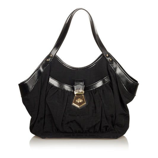 Fendi Zucca Canvas Shoulder Bag (36077)