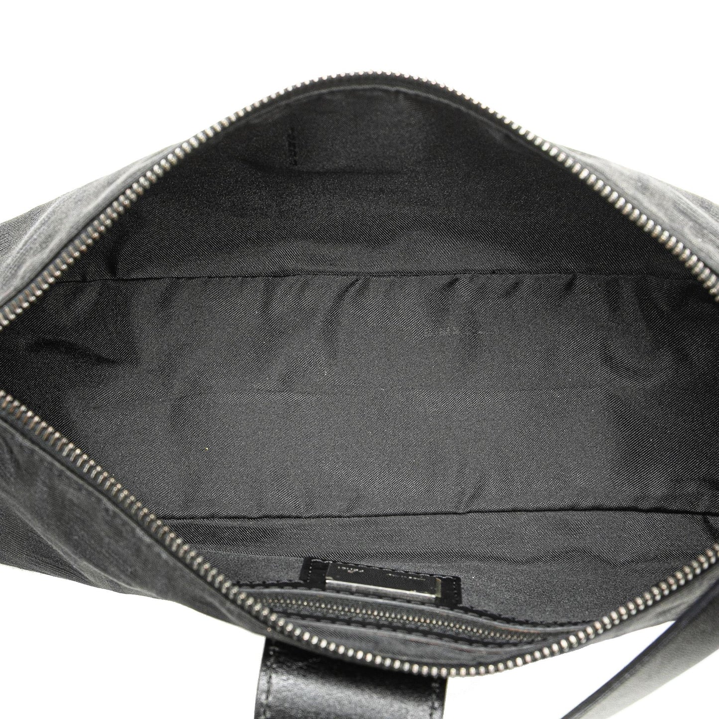 Fendi Zucca Embroidered Canvas Baguette Satchel