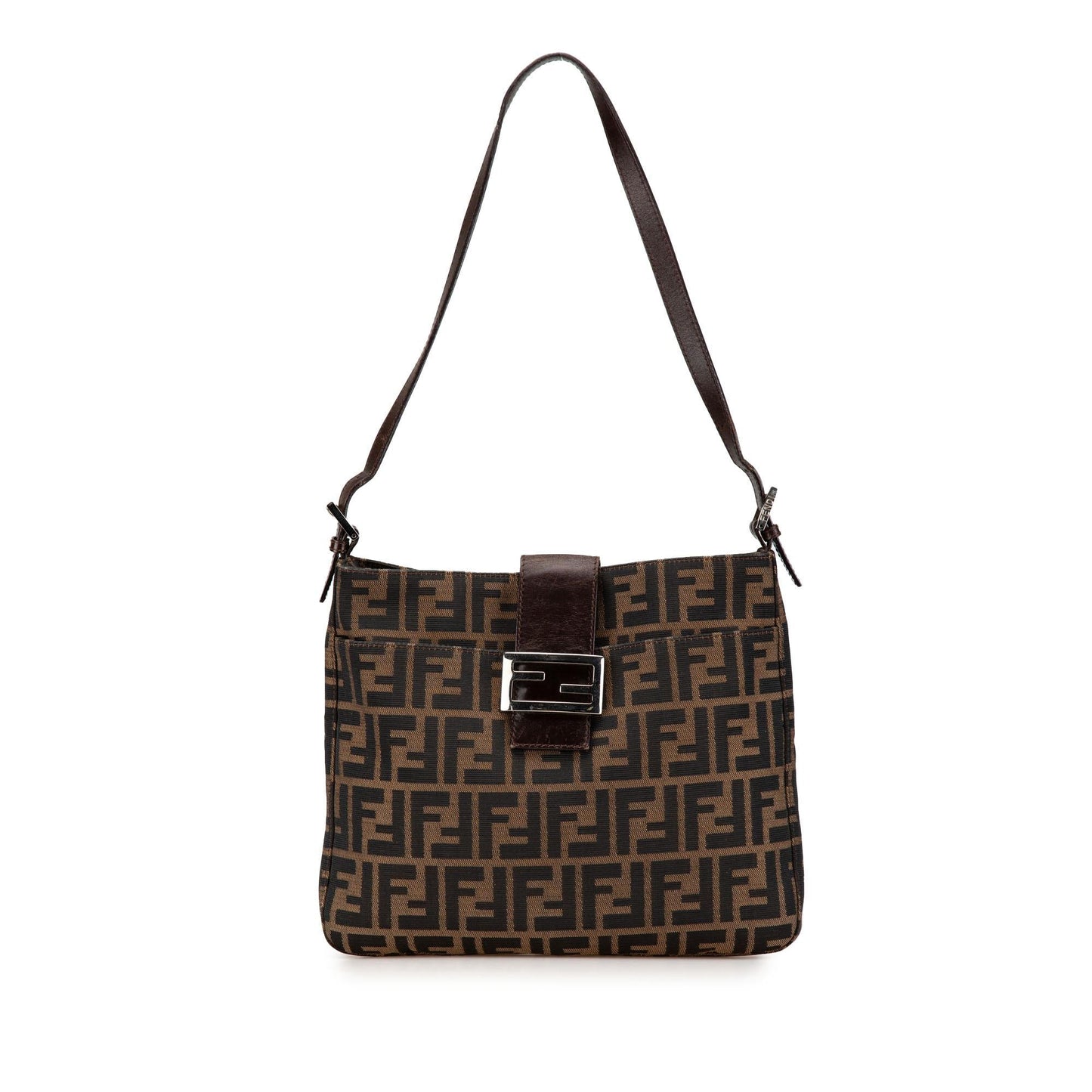 Fendi Zucca Canvas Shoulder Bag